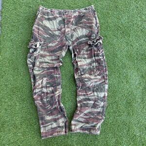 Lizard Camo Pants Mens 36 x 30 Greek Military Ripstop Trousers Cargo Camouflage